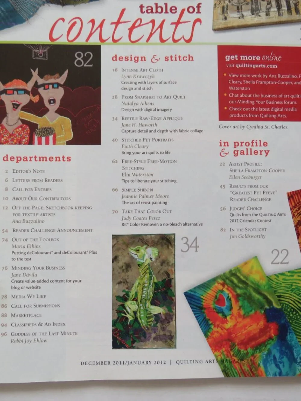 Quilting Arts Magazine December 2011/January 2012 Issue 54
